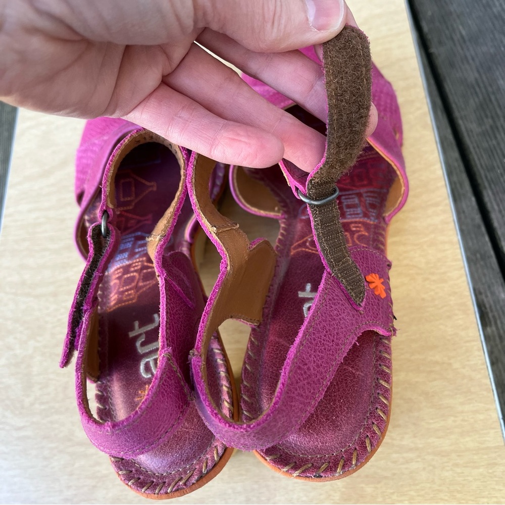 The Art Company Amsterdam 313 Closed Toe Sandal Heels In Pink Sz 41 - Picture 10 of 14